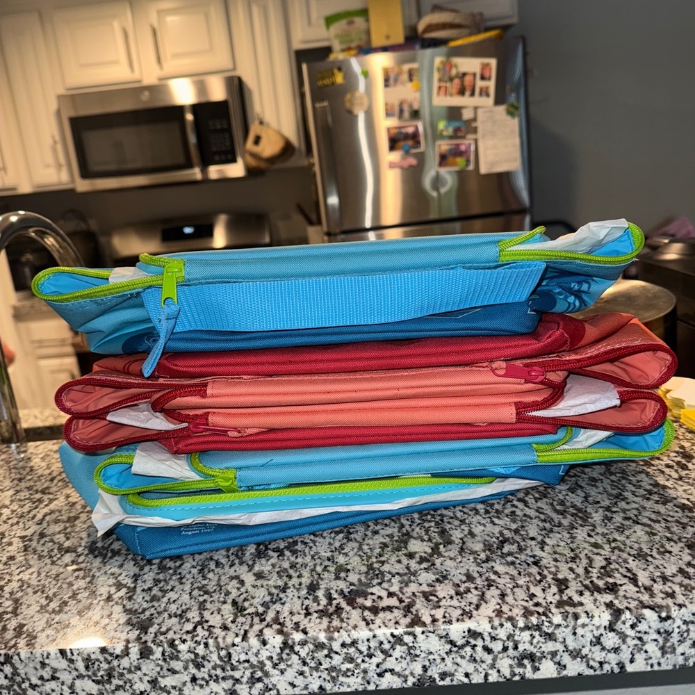 Trader Joe's Insulated Bag Set - Blue and Orange - Picture 4 of 4